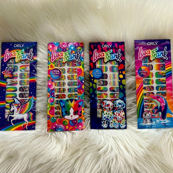 NIB Orly x Lisa Frank Set of 4️⃣ Nail Wraps Gel Nail Strips 🌈 - Picture 1 of 11